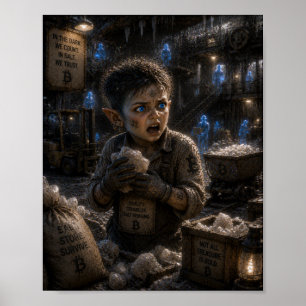 Poster Folie / Travailleur d'entrepôt / Mineur de sel