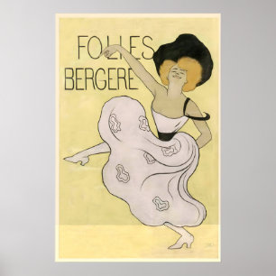 Poster Folies Bergère Cabaret Music-Hall Théâtre Parisien