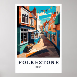 Poster Folkestone, Poster Kent, Poster Angleterre