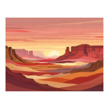 Fond Abstrait de Coucher de Soleil Désertique – Te