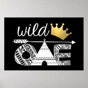 Poster Fond de Décor Anniversaire Wild One
