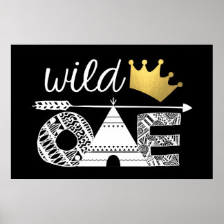 Poster Fond de Décor Anniversaire Wild One