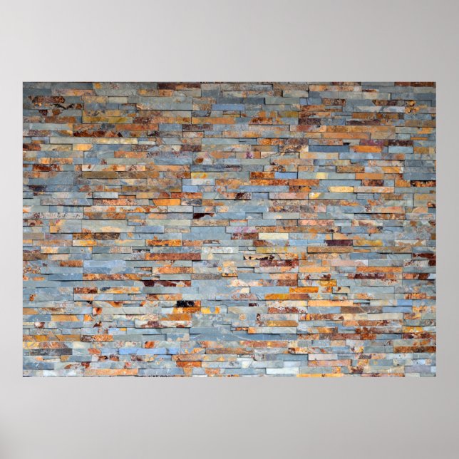 Poster Fond de mur en brique ancienne (Devant)