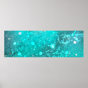 Poster Fond de papier d'aluminium turquoise menthe
