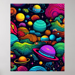 Poster Fond de planète