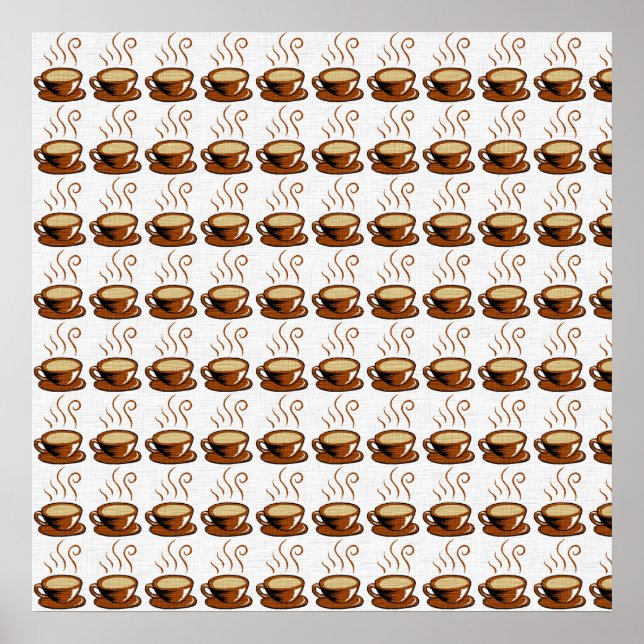 Poster Fond de tasses à café (Devant)