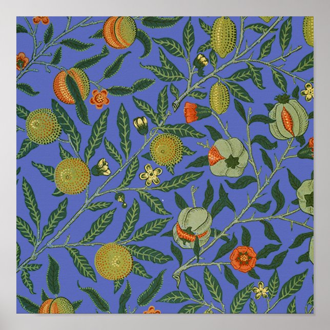 Poster Fond d'écran de la grenade William Morris (Devant)