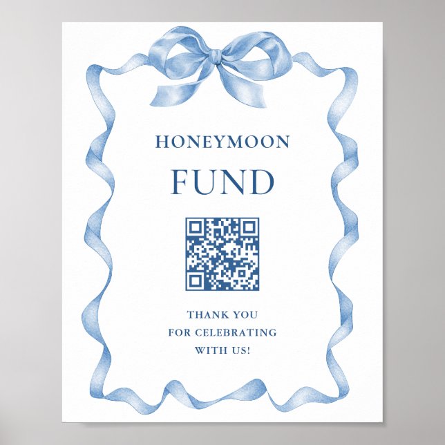 Poster Fonds pour lune de miel Mariage de la poche bleue (Devant)