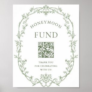 Poster Fonds victorien pour lune de miel verte