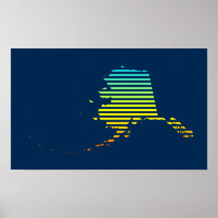Poster fondu de refroidissement de l'alaska
