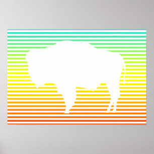 Poster fondu de refroidissement du wyoming