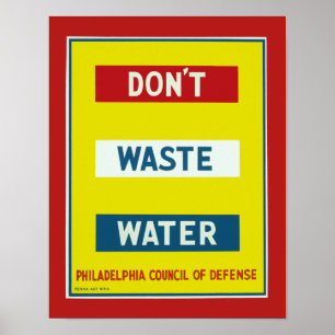 Poster Font pas les eaux usées