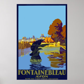 Poster Fontaine Bleu - France