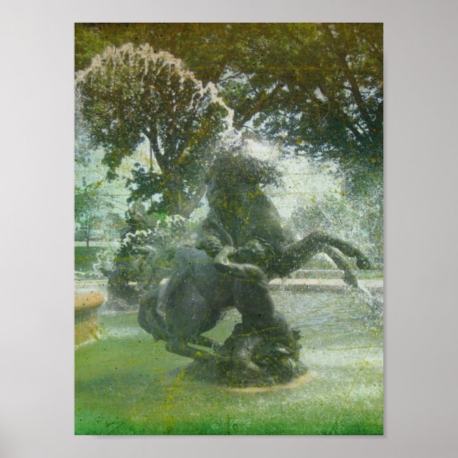 Poster Fontaine Cheval Kansas City Plaza (Devant)