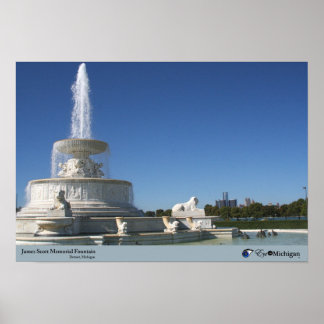 Poster Fontaine de Belle Isle - Détroit, MI