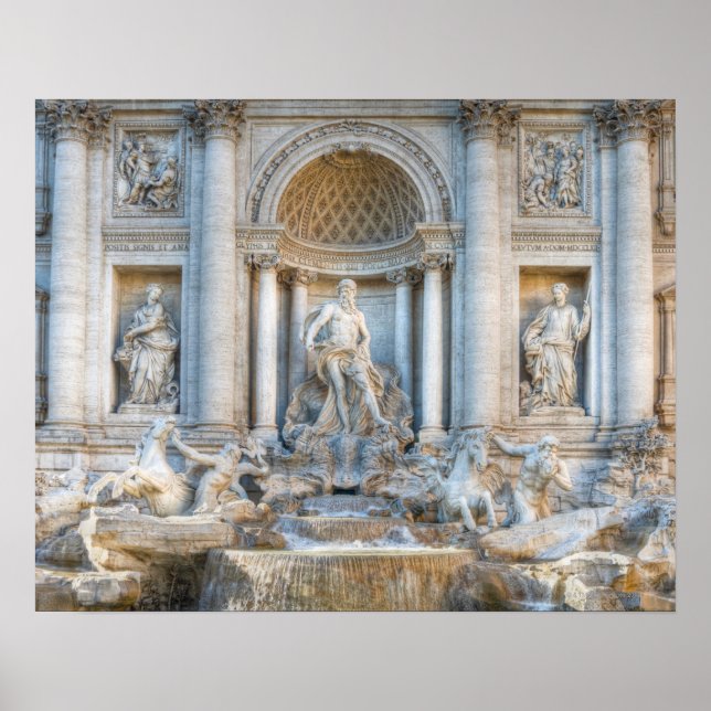 Poster Fontaine de Trevi (italienne : Fontana di Trevi) 5 (Devant)