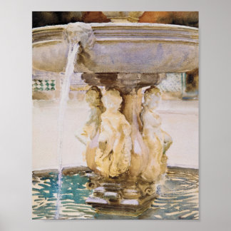 Poster Fontaine d'Espagne (1912) par John Singer Sargent