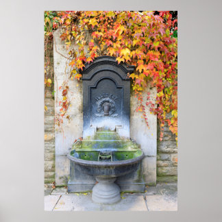 Poster Fontaine en automne, Hongrie