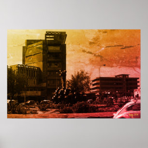 Poster Fontaine vintage Iraq bagdad