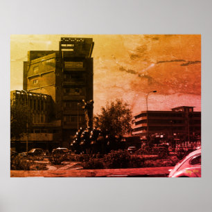 Poster Fontaine vintage Iraq bagdad