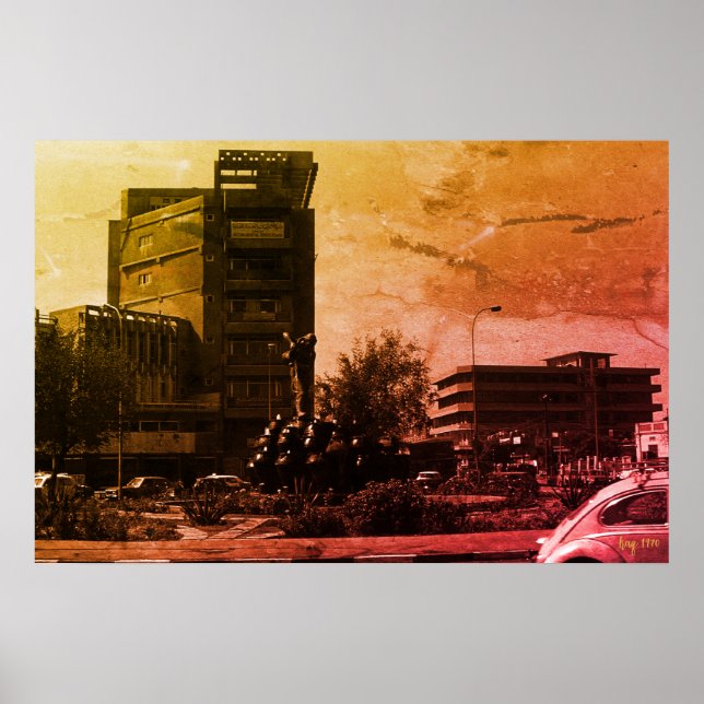 Poster Fontaine vintage Iraq bagdad (Devant)