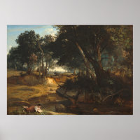 Fontainebleau - Jean-Baptiste - Corot Fine Art Pos