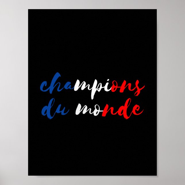 Poster foot France champions du monde 2018 (Vorne)