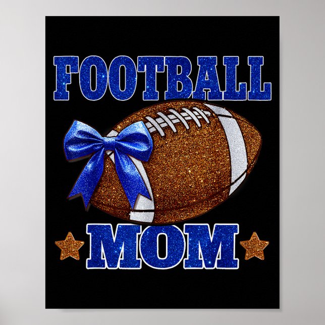 Poster Footbal Mom Football Mama Game Day Football Season (Devant)