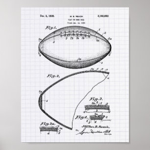 Poster Football 1939 Art Brevet - Poivre Lined