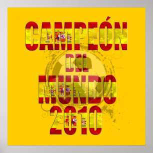 Poster Football 2010 de Campeón Del Mundo España