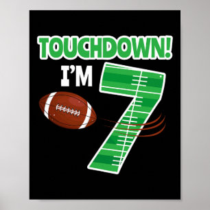 Poster Football 7e Anniversaire Joueur Jeu Lover Équipe