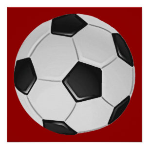 Poster Football américain de soccer ou d'association