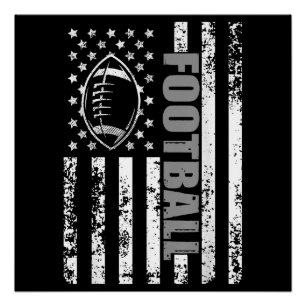 Poster Football américain du drapeau