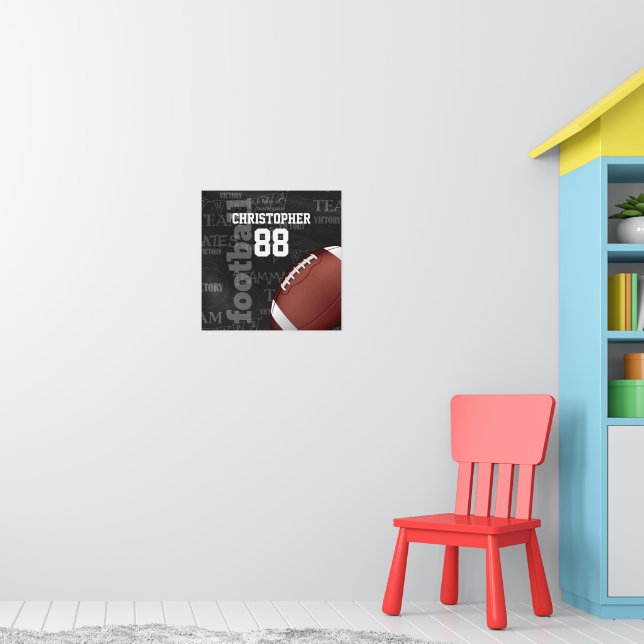 Poster Football américain Personalized Chalkboard (Pépinière 1)