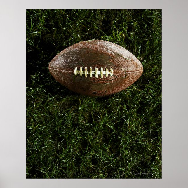 Poster Football américain sur herbe, vue d'en haut (Devant)
