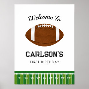 Poster Football Boy Anniversaire Fête Bienvenue
