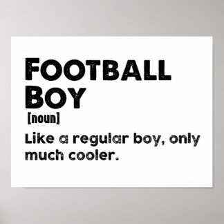 Poster Football Boy Dictionary Définition Drôle