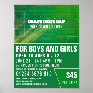Poster Football, Campement De Football Publicité