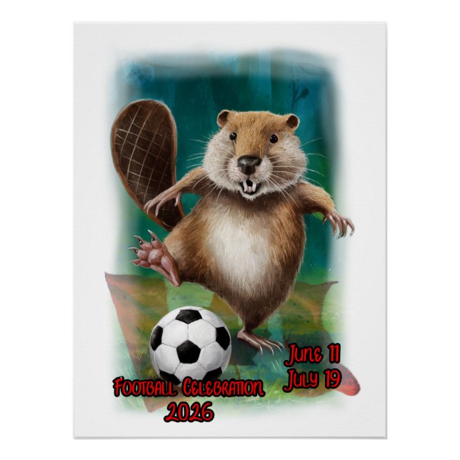 Poster Football Celebration 2026 in Canada on a (Devant)