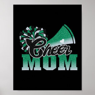 Poster Football Cheval Maman Vert Blanc Noir Pom Leopard