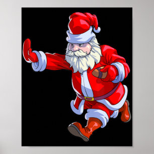 Poster Football Christmas Men Kids Boys Football Père Noë