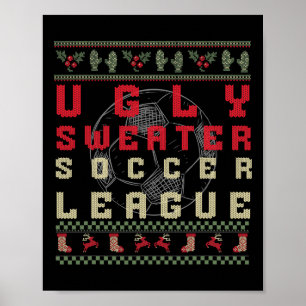 Poster Football de Noël laid – T-shirt drôle à pull laid