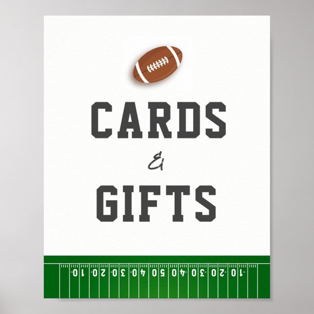 Poster Football de première année en bas Cartes et cadeau (Devant)