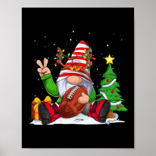 Poster Football d'hiver Gnome Noël pour les garçons