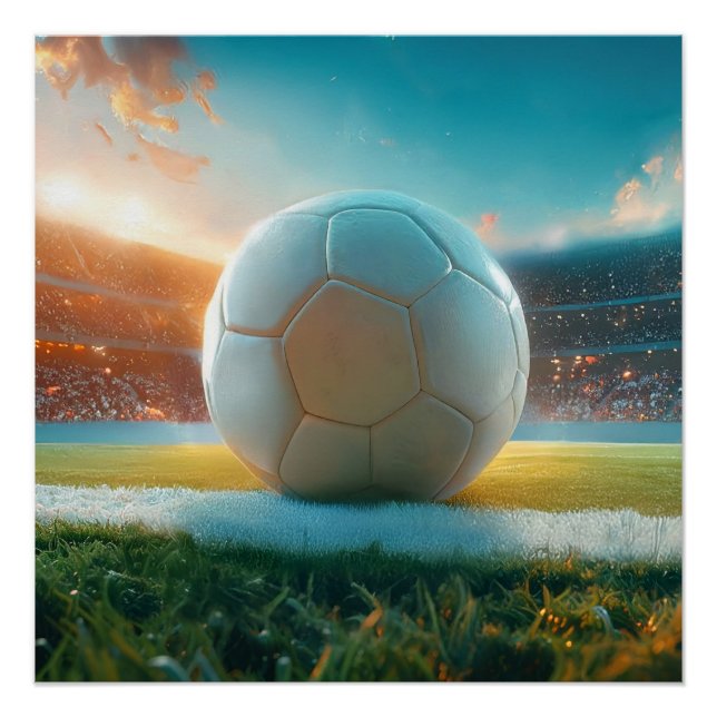 Poster Football en blanc (Devant)