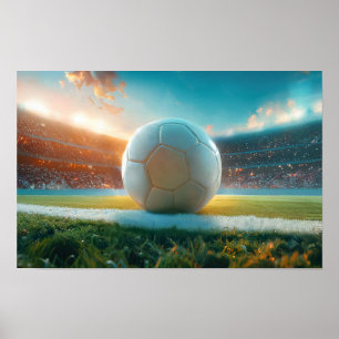 Poster Football en blanc