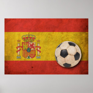 Poster Football en Espagne vintage