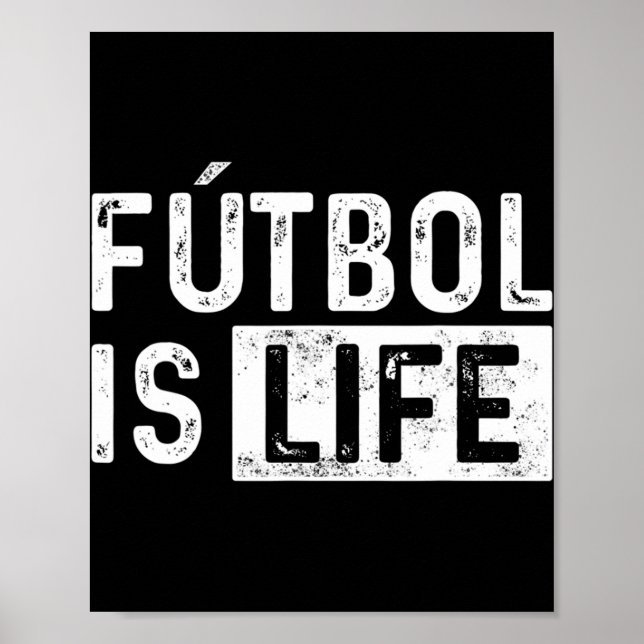 Poster Football Est Vie Football Amusant Football De Foot (Devant)