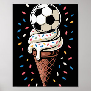 Poster Football Glace qui coule Hommes Femmes Jeu Footbal