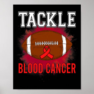 Poster Football Lutter Conscience du cancer du sang Homme
